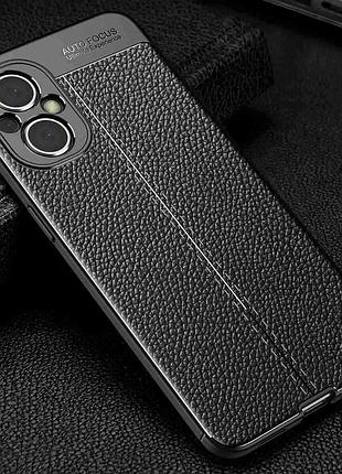 Противоударный чехол autofocus leather oneplus nord n20 черный