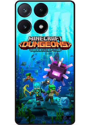 Силіконовий чохол бампер для infinix note 40 pro (x6850) з малюнком майнкрафт minecraft
