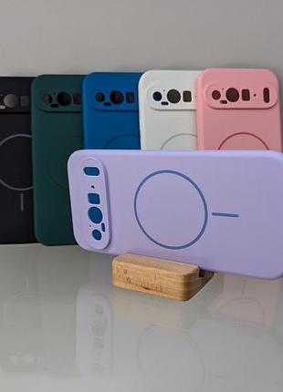 Google pixel 9 pro xl magsafe протиударний чохол софт тач чохол бузковий