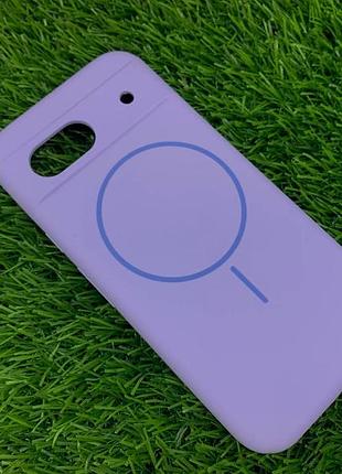 Чохол google pixel 8a magsafe м'який софт тач протиударний бузковий