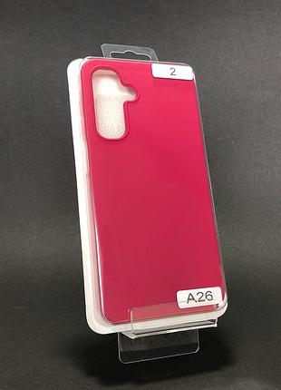 Чохол силіконовий для телефону samsung a26 silicone orig full №2 rose red 4you