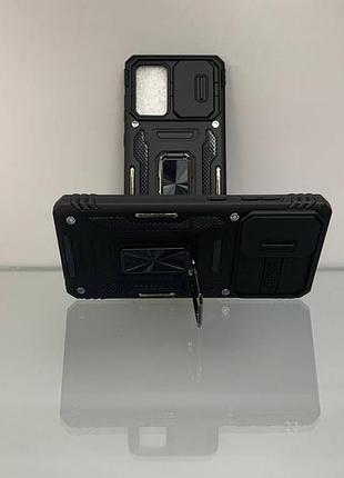 Samsung a52 черный противоударный чехол накладка ring magnet camera slide с кольцом