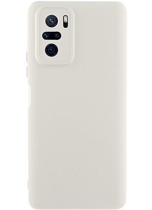 Чехол на xiaomi redmi note 10 / xiaomi redmi note 10s / xiaomi poco m5s белый матовый силиконовый с