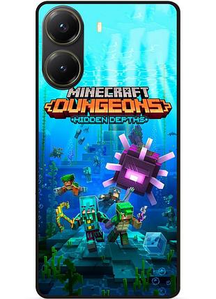 Чехол силиконовый бампер для xiaomi poco x7 pro с рисунком майнкрафт minecraft