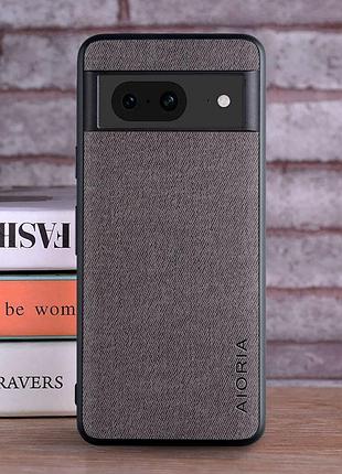 Google pixel 6 pro чехол ткань темно-серый