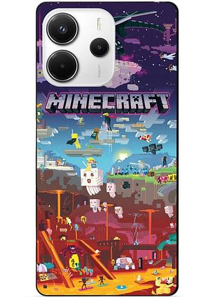 Силіконовий чохол бампер для xiaomi redmi note 14 5g гра minecraft майнкрафт