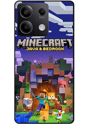 Силіконовий чохол бампер для xiaomi redmi note 14s з картинкою майнкрафт minecraft