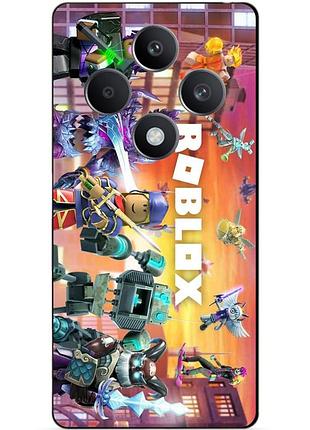 Чехол силиконовый бампер для tecno spark 30c с картинкой роблокс roblox