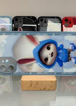 Iphone 11 lucky rabbit glass противоударный чехол
