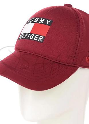 Бейсболка стрейч tommy hilfiger bdh19746 бордовый