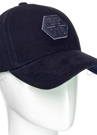 Кепка брендовая вышивка с регулировкой бейсболка котоновая универсальная philipp plein bth20797 темно-синий