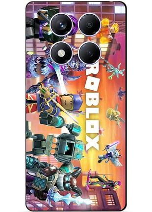 Чехол силиконовый бампер для xiaomi redmi note 14 pro с картинкой роблокс roblox