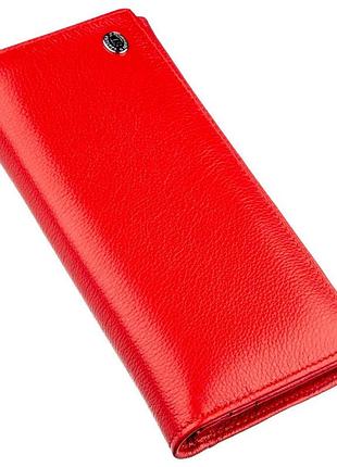 Женский вместительный кошелек st leather 18875 красный