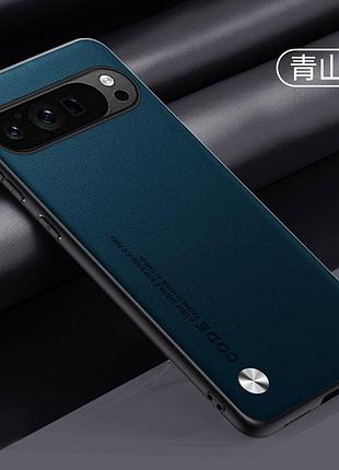 Google pixel 8 pro чехол code leather синий