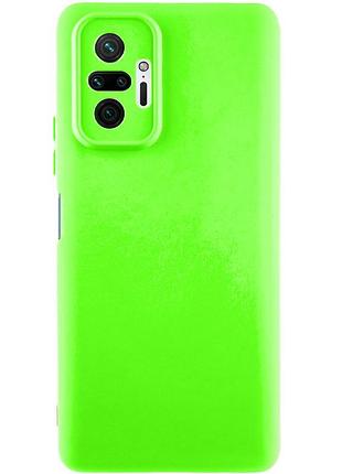 Чохол на xiaomi redmi note 10 pro / xiaomi redmi note 10 pro max салатовий матовий із захистом камери