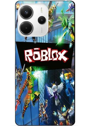 Чехол силиконовый бампер для xiaomi redmi note 14 с картинкой roblox роблокс