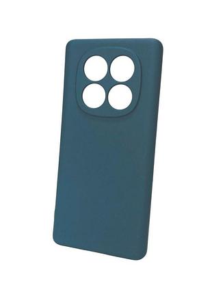 Чехол силиконовый для телефона xiaomi redmi note 14pro(4g) silicone soft silky №7 dark blue 4you