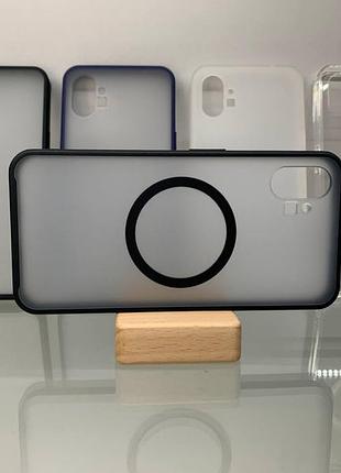 Чехол wlons hybrid противоударный pc+tpu для nothing phone 1 magsafe матовый