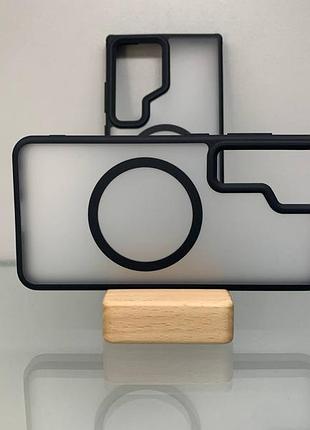 Чехол wlons hybrid magnetic magsafe прозрачный противоударный pc+tpu для samsung galaxy s24 plus