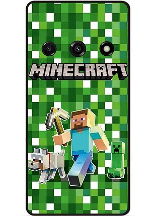 Силіконовий чохол бампер для zte nubia focus 5g стів minecraft кріпер майнкрафт