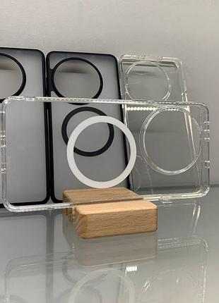 Чехол wlons hybrid magnetic magsafe прозрачный противоударный pc+tpu для oneplus 13