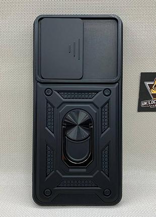 Чехол motorola edge 30 противоударный camera slide ring черный