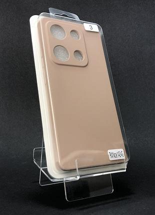 Чехол силиконовый для телефона xiaomi redmi note 14s(4g) silicone orig full №3 pink sand 4you