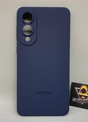 Чехол с логотипом samsung galaxy s25 edge | противоударный | soft touch | синий