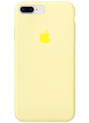 Чохол на iphone 7 plus / iphone 8 plus жовтий матовий силіконовий з мікрофіброю айфон 7 плюс / айфон 8 плюс