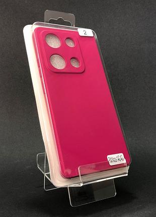 Чехол силиконовый для телефона xiaomi redmi note 14s(4g) silicone orig full №2 rose red 4you