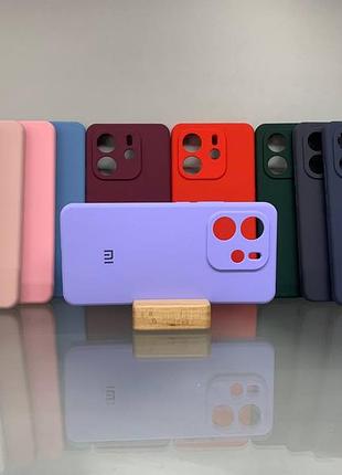 Xiaomi note 14 4g | протиударний чохол з логотипом | soft touch | бузковий