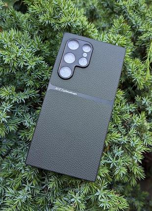 Чохол magsafe leather samsung s24 ultra зелений