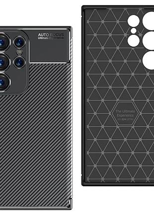 Противоударный чехол autofocus samsung s24 ultra черный