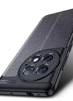 Противоударный чехол autofocus leather oneplus ace 2 pro черный