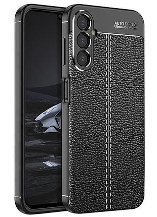 Протиударний чохол autofocus leather samsung a14 чорний