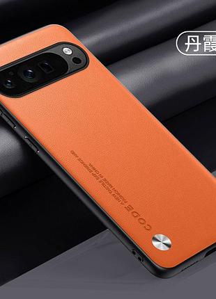 Google pixel 6a чехол code leather оранжевый