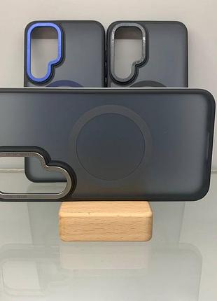 Samsung galaxy s23 plus противоударный чехол armor magsafe matte серый