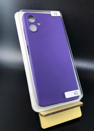 Чехол силиконовый для телефона samsung a07 4g silicone orig full №13 violet 4you