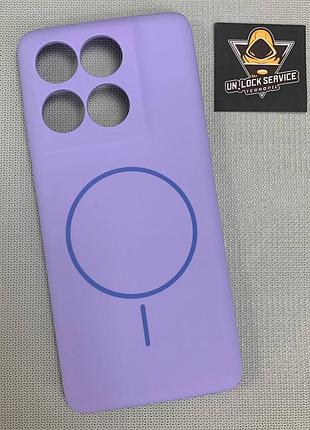 Чехол motorola edge 60 fusion magsafe softtouch мягкий противоударный сиреневый