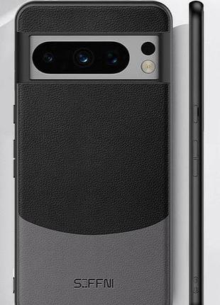 Google pixel 9 чохол leather чорний