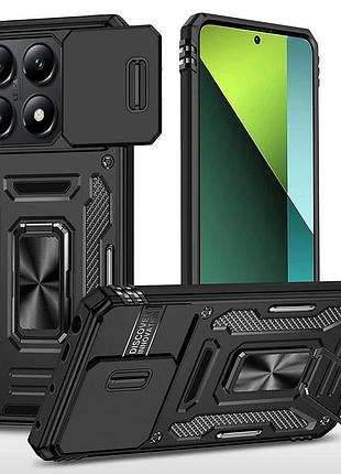 Xiaomi 14t чорний протиударний чохол накладка ring magnet camera slide new з кільцем