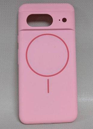 Чехол google pixel 8 magsafe мягкий софт тач противоударный розовый