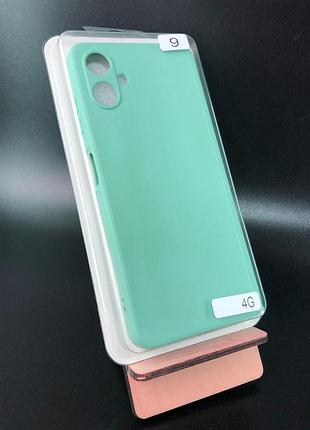 Чехол силиконовый для телефона samsung a07 4g silicone orig full №9 azure4you