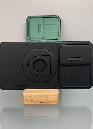 Samsung a55 5g чорний протиударний чохол накладка magsafe camera slide з кільцем