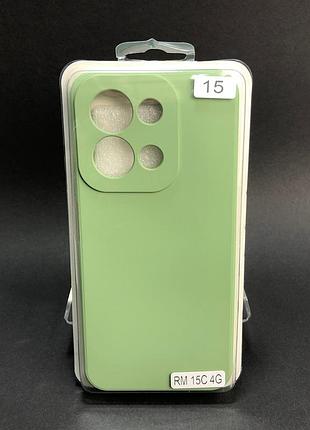 Чехол силиконовый для телефона xiaomi redmi 15c 5g 173mm europe version silicone orig full №15 green 4you