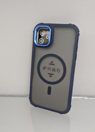 Чехол iphone 11 с подставкой для камеры magsafe tpu matte противоударный