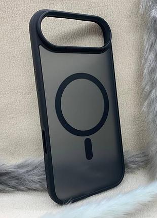 Чохол для iphone 17 air wlons протиударний pc+tpu magsafe матовий чорний