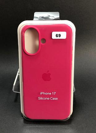 Чехол силиконовый для iphone 17 silicone case orig full №69 raspberry 4you