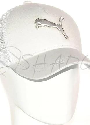 Бейсболка летняя с сеткой unisex кепка брендовая из хлопка универсальная puma bth20876 белый