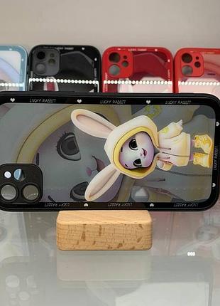 Iphone 11 lucky rabbit glass противоударный чехол